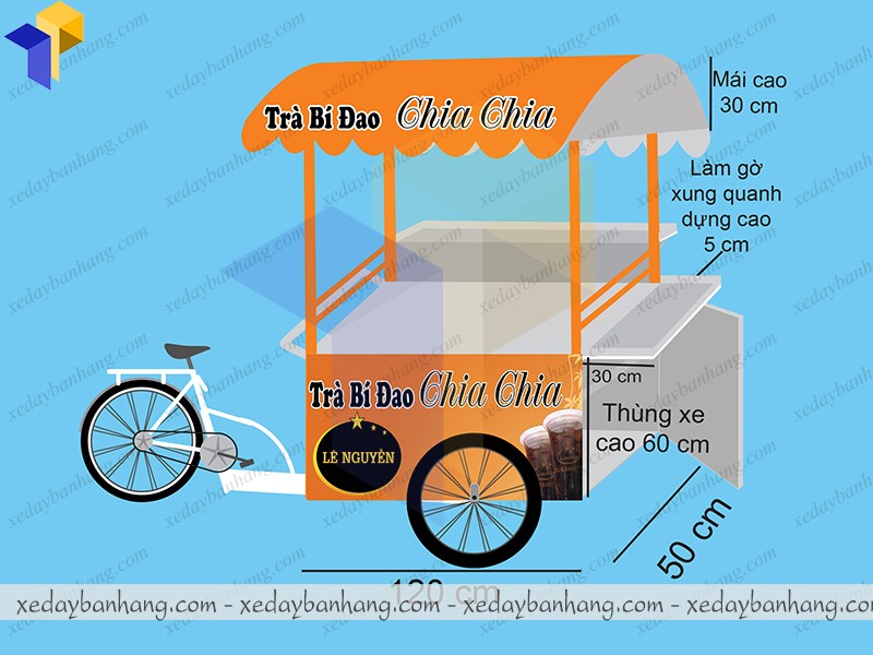 xe đạp bán trà bí đao vũng tàu