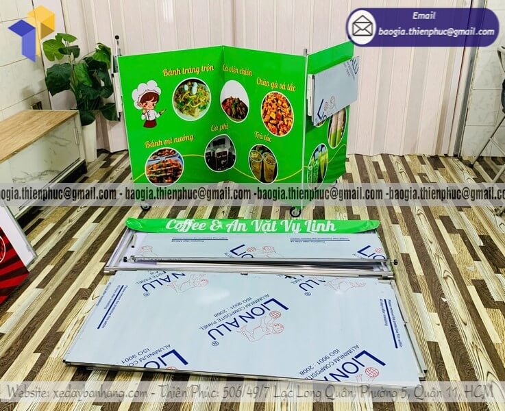 Báo giá quầy ăn vặt hàng rong gấp gọn đường phố cho khởi nghiệp vốn thấp