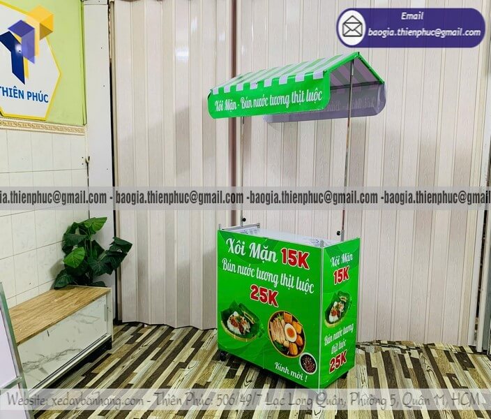 Báo giá quầy bán bún nước tương lề đường lắp ghép rẻ cho trường học khu du lịch cực xinh