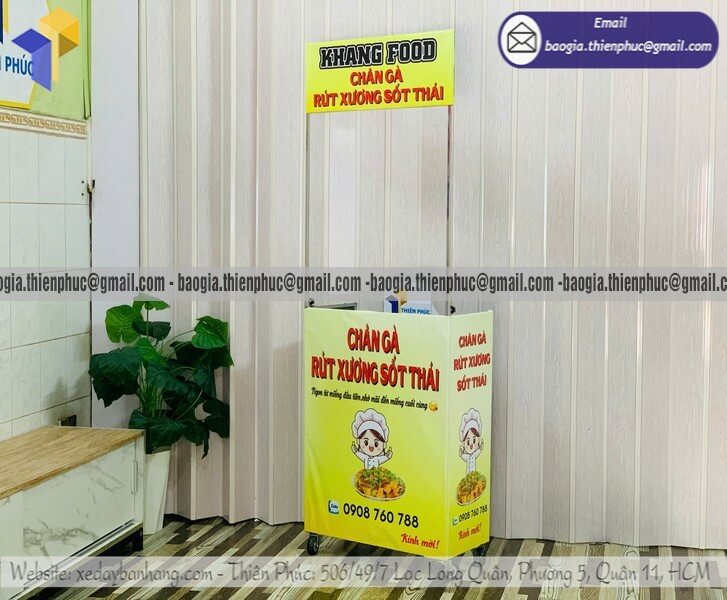 Báo giá quầy bán đồ ăn vặt mini vỉa hè lắp ráp rẻ gia công bán ngoài trời thị trường