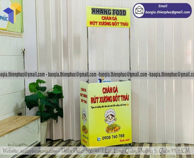 Báo giá quầy bán đồ ăn vặt mini vỉa hè lắp ráp rẻ hỗ trợ xuất hóa đơn VAT