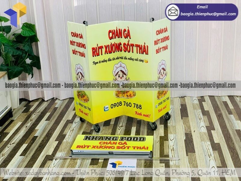 Báo giá quầy bán đồ ăn vặt mini vỉa hè lắp ráp rẻ giúp bán hàng ngoài trời