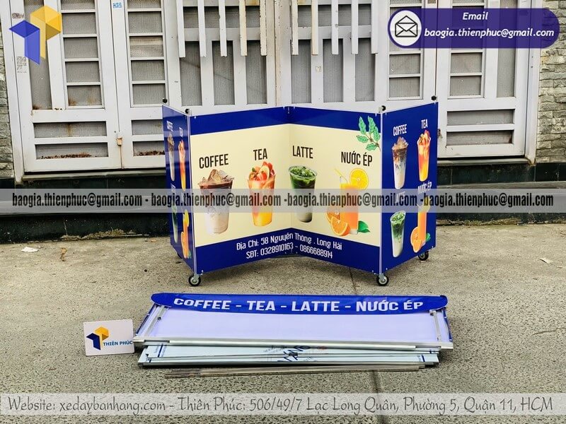 Báo giá quầy bán nước ép dạo lắp ráp lưu động có bánh xe khi bán vỉa hè