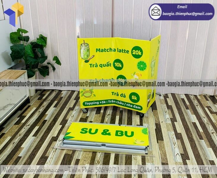 Báo giá quầy bán trà chanh hàng rong xếp gọn hè phố mô hình kinh doanh vốn thấp