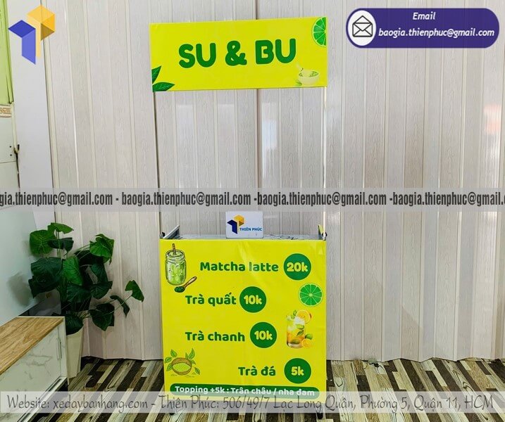 Báo giá quầy bán trà chanh hàng rong xếp gọn hè phố