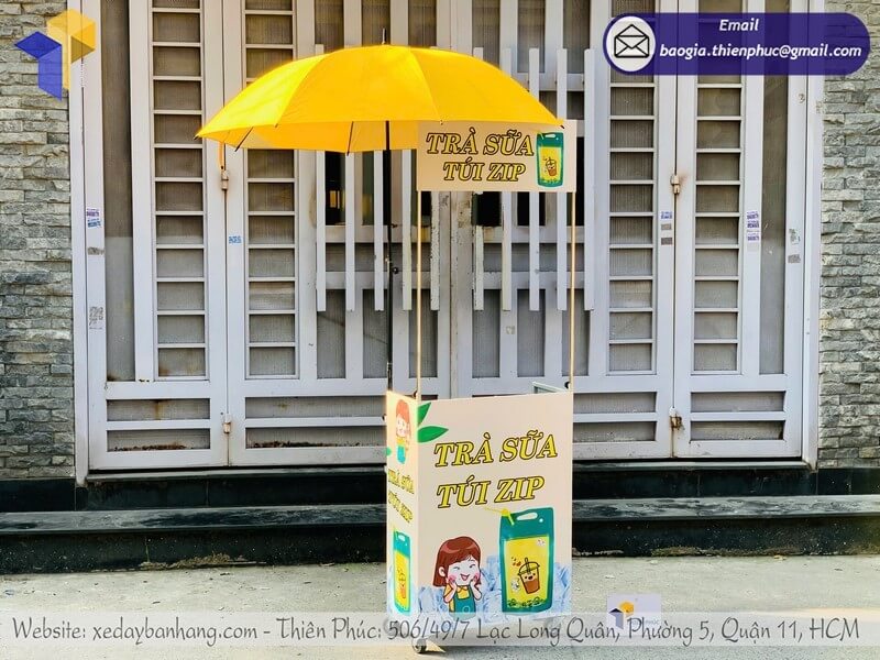 Báo giá quầy bán trà sữa dạo xếp gọn trên vỉa hè rẻ bán vỉa hè cổng trường khu dân cư