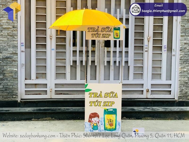 Báo giá quầy bán trà sữa dạo xếp gọn trên vỉa hè rẻ