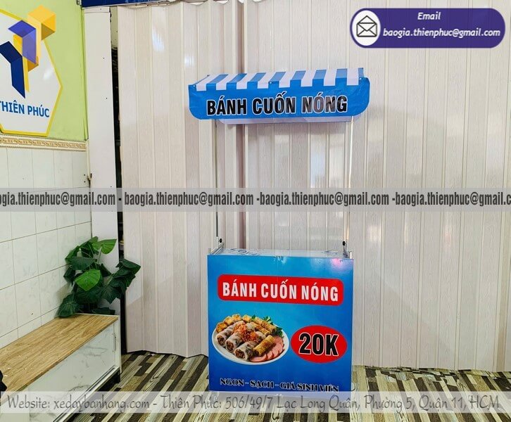 Báo giá xe bán bánh trên lề đường gấp gọn di động