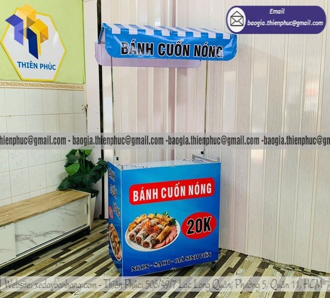 Báo giá xe bán bánh trên lề đường gấp gọn di động vốn ít dễ kinh doanh mỗi ngày siêu hot