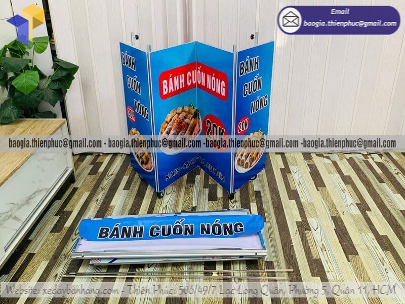 Báo giá xe bán bánh trên lề đường gấp gọn di động khu công nghiệp siêu hot 2026