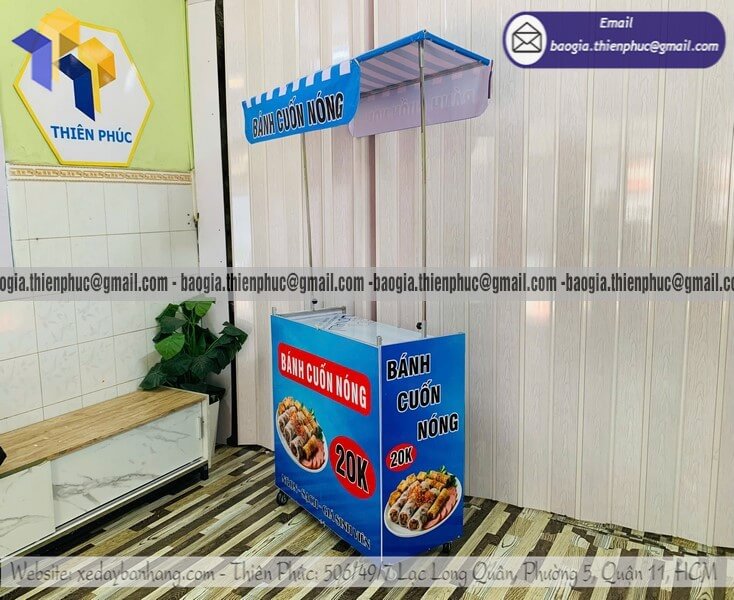 Báo giá xe bán bánh trên lề đường gấp gọn di động xuất hóa đơn VAT đầy đủ nhanh chóng