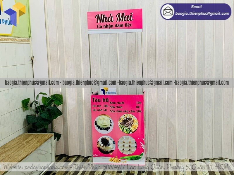 Báo giá xe bán món ăn vặt mini trên vỉa hè lắp ráp Báo giá xe bán món ăn vặt mini trên vỉa hè lắp ráp
