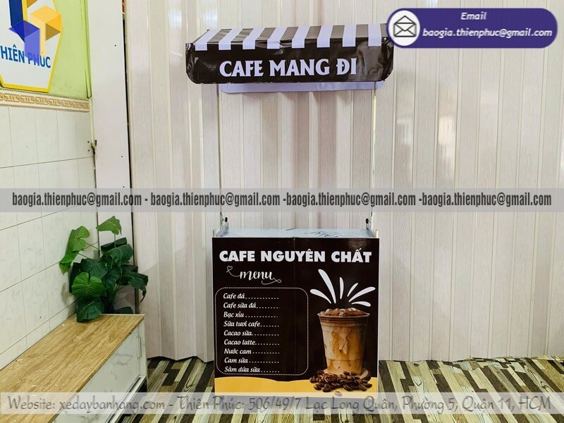 Báo giá xe đẩy cafe đá take away hàng rong lắp ghép