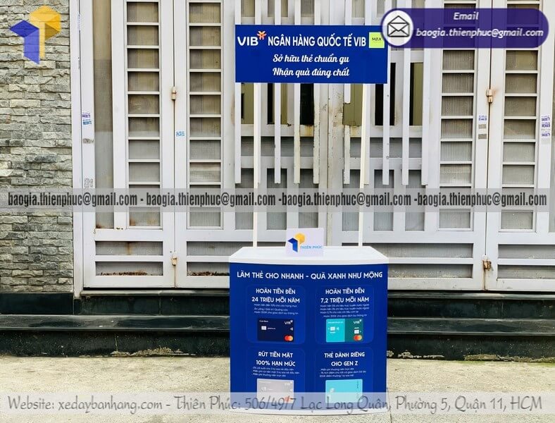 Booth nhựa quảng cáo cho PG đứng bán hàng Booth nhựa quảng cáo cho PG đứng bán hàng