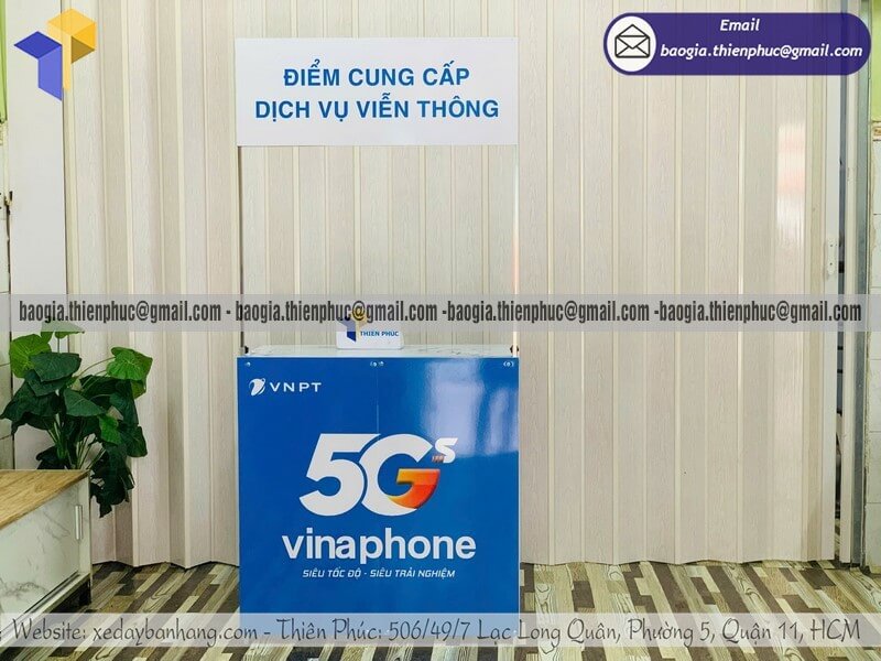 Booth sắt tiếp thị cho PG đứng bán hàng di động