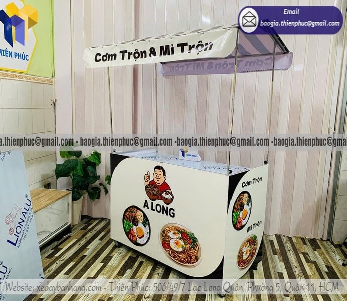 Đặt kệ bán đồ ăn nhanh hàng rong gấp gọn giá rẻ bán lẻ bán dạo bán đông người