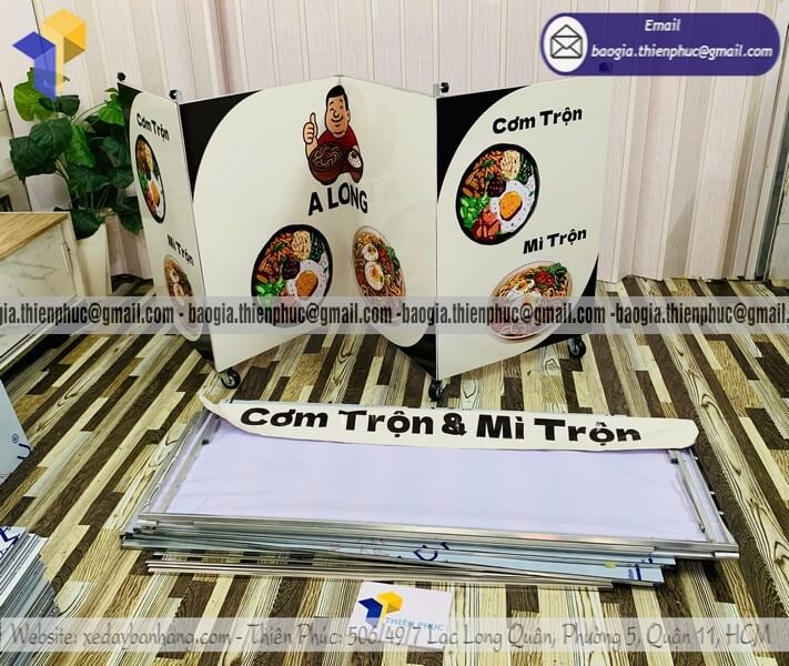 Đặt kệ bán đồ ăn nhanh hàng rong gấp gọn giá rẻ kinh doanh vỉa hè tiết kiệm vốn để bán