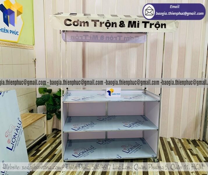 Đặt kệ bán đồ ăn nhanh hàng rong gấp gọn giá rẻ hỗ trợ thiết kế theo yêu cầu xuất hóa đơn VAT