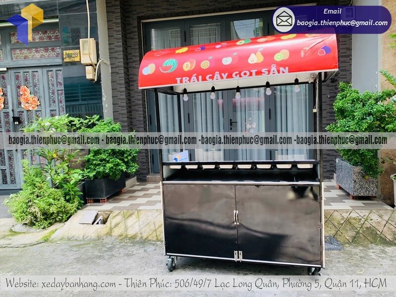 Đặt làm xe sắt đẩy bán trái cây cao cấp tại siêu thị hiệu quả tăng doanh thu nhanh