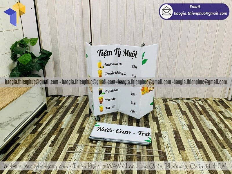 Đặt xe bán nước mini hàng rong gấp gọn giá rẻ xịn xò hơn cả mong đợi