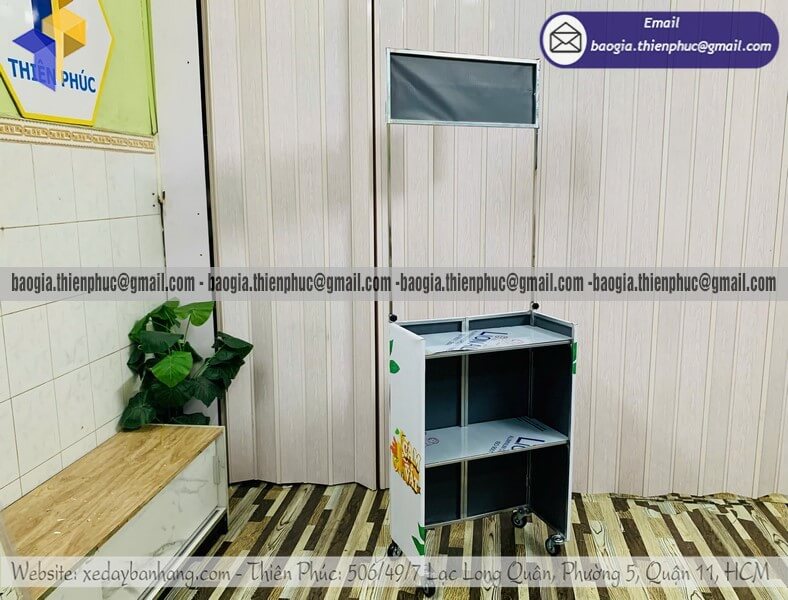 Đặt xe bán nước mini hàng rong gấp gọn giá rẻ xịn hút mắt giới trẻ