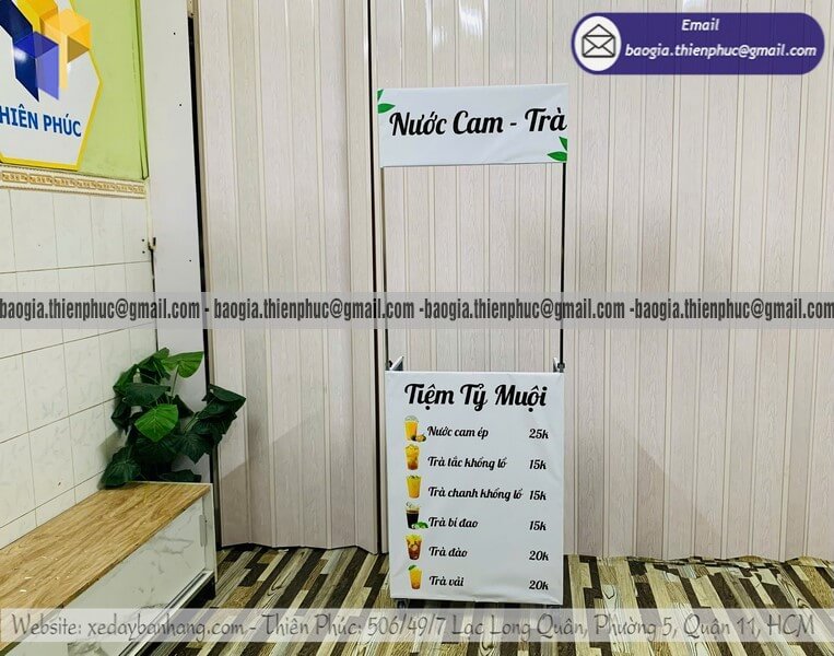 Đặt xe bán nước mini hàng rong gấp gọn giá rẻ