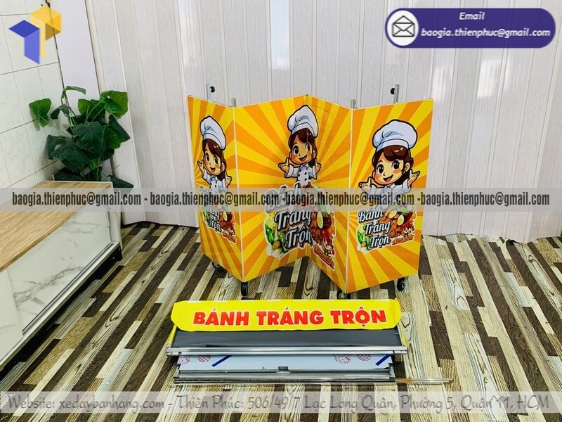 Đặt xe bánh tráng trộn hàng rong gấp gọn rẻ hot trend 2026 bán chạy nhất