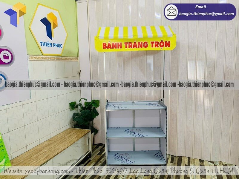 Đặt xe bánh tráng trộn hàng rong gấp gọn rẻ thương hiệu bán lề đường cực chạy
