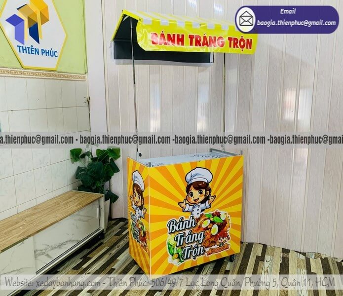Đặt xe bánh tráng trộn hàng rong gấp gọn rẻ sản xuất nhanh chóng giao trên toàn quốc