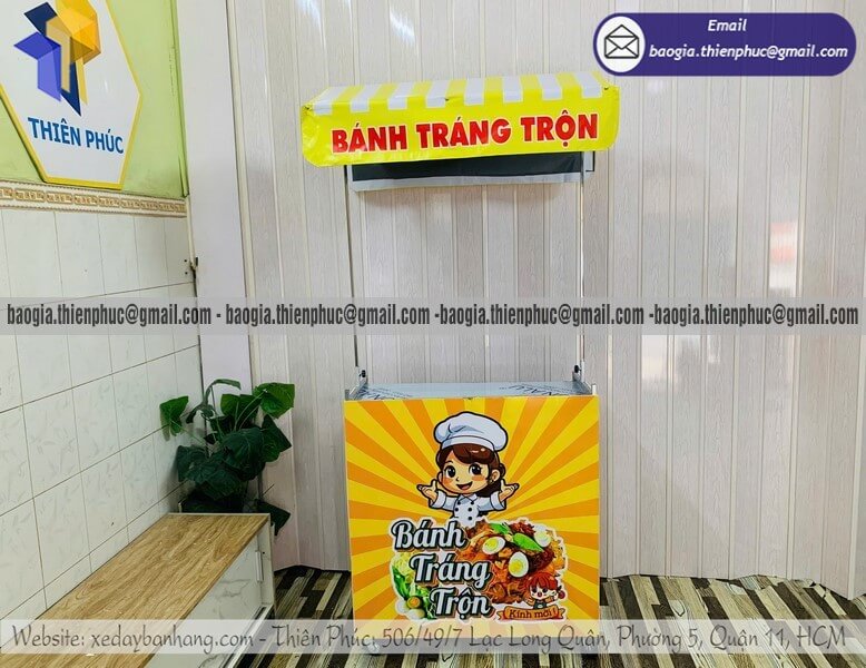 Đặt xe bánh tráng trộn hàng rong gấp gọn rẻ Đặt xe bánh tráng trộn hàng rong gấp gọn rẻ