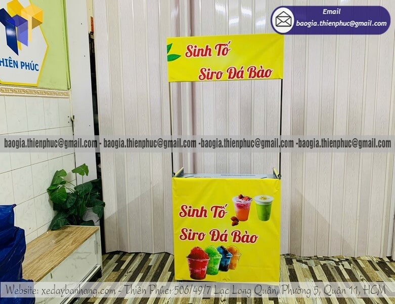 Đặt xe sinh tố hàng rong gấp gọn mang đi giá rẻ