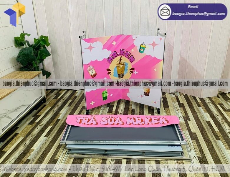 Gia công xe trà sữa bán lề đường lắp ráp mới nhất cho người bán hàng tự do