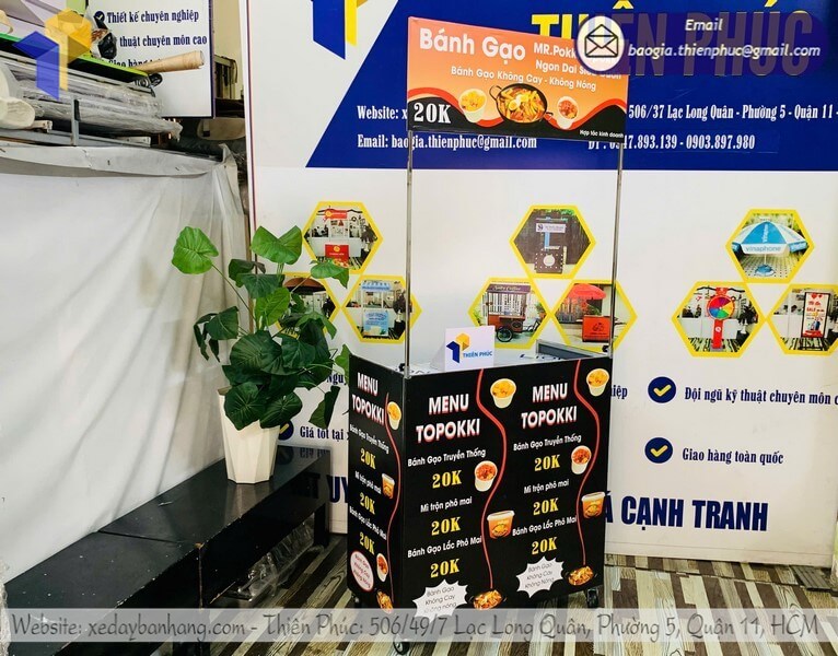 Giá mẫu kệ bán bánh gấp gọn trên vỉa hè 2025 sản xuất trực tiếp