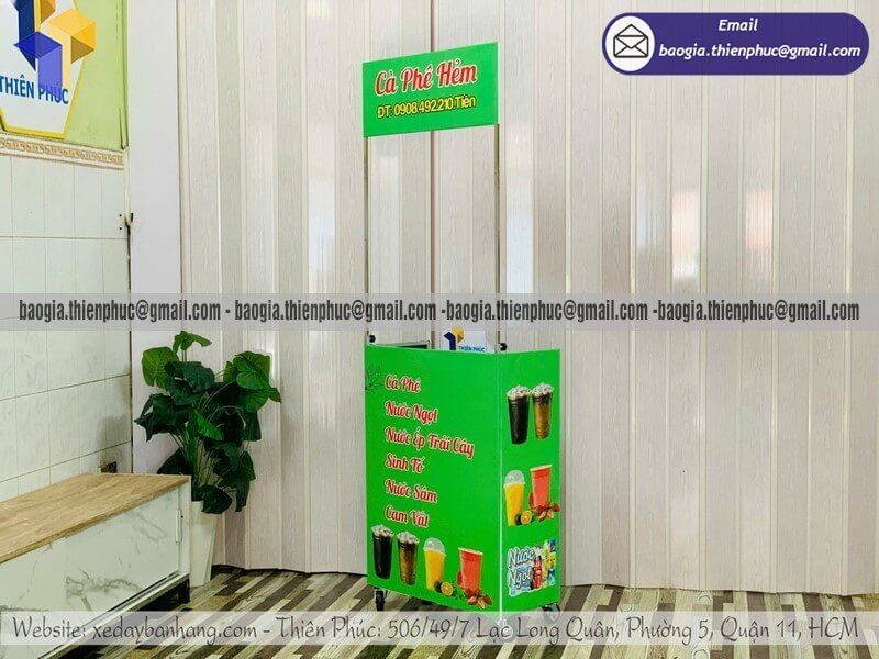 Mẫu quầy bán nước giải khát nhỏ xếp gọn vỉa hè giá rẻ chỉ 700k chiều khách nhanh