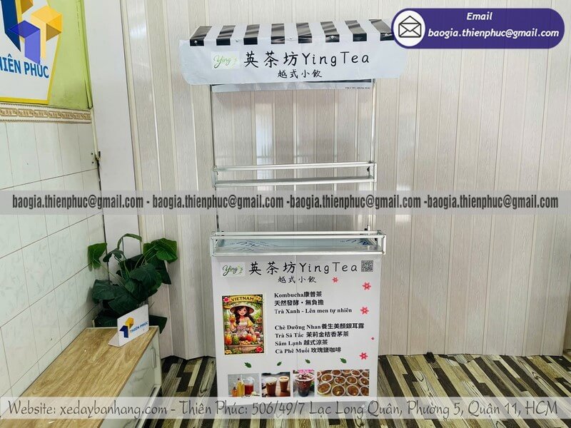 Mẫu quầy trà sữa mang đi xếp gọn bán lề đường Mẫu quầy trà sữa mang đi xếp gọn bán lề đường