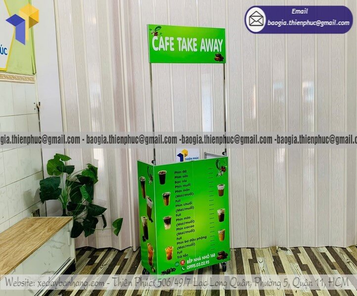 Nơi bán quầy cafe mini đường phố gấp gọn theo yêu cầu thiết kế đơn giản đến cao cấp