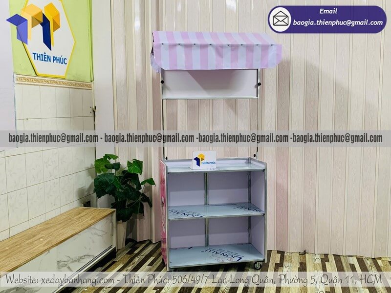 Quầy bán trà sữa trên hè phố gấp gọn có bánh xe cho chợ đêm khu dân cư sinh lời cao