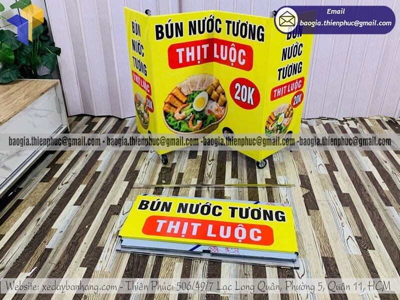 Quầy bún nước tương gấp gọn ngoài trời bán vỉa hè hỗ trơ VAT mua số lượng lớn có chiết khấu