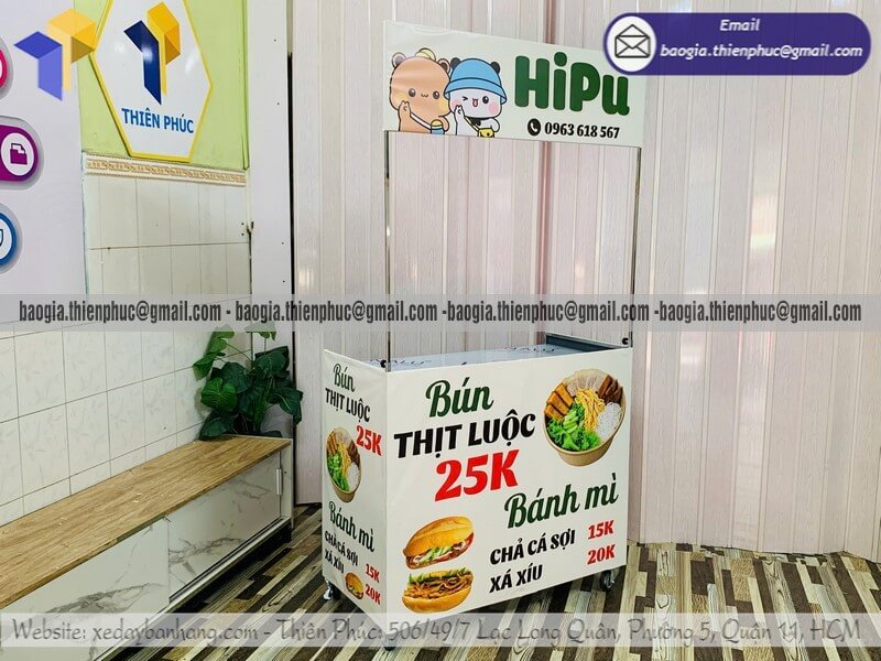 Quầy bún thịt luộc lắp ráp di động bán mang đi giá tốt hơn thị trường 30 phần trăm