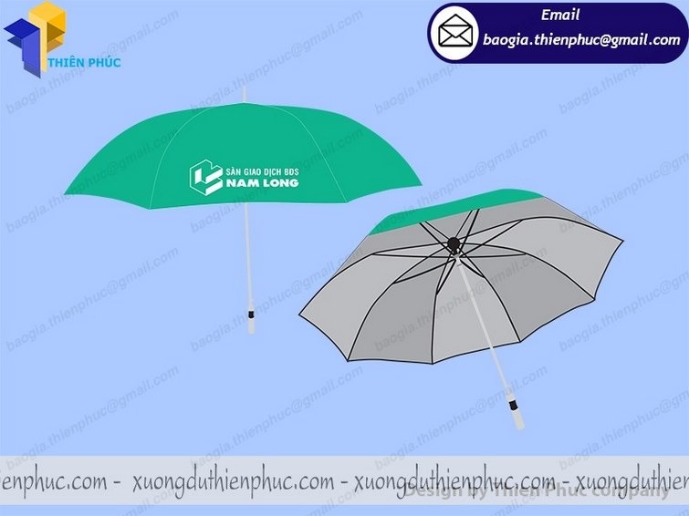 thiết kế ô dù in logo quà tặng