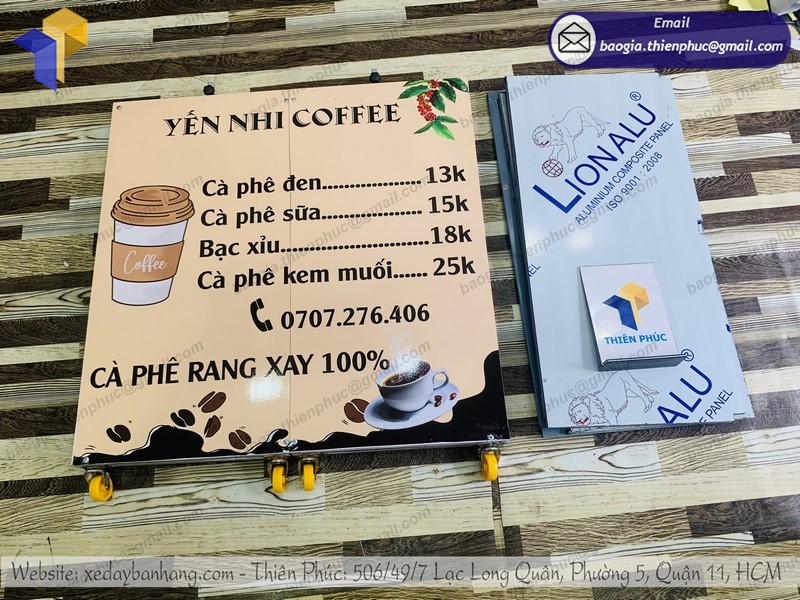 xe đẩy bán café take away đẹp