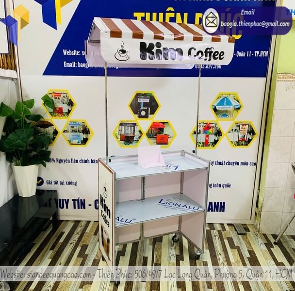 Xưởng sản xuất xe đẩy bán cafe tại Nha Trang