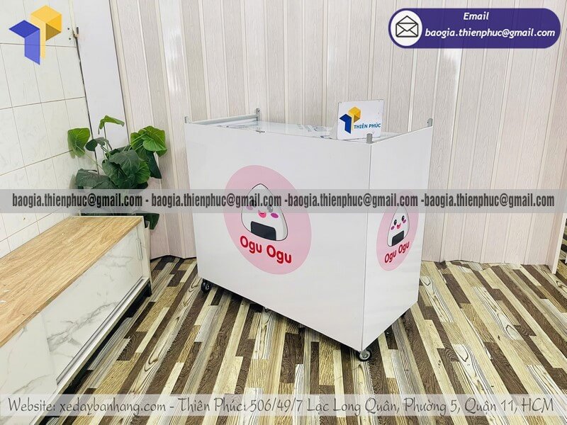 Xưởng làm quầy bán cơm nắm vỉa hè xếp gọn rẻ bán ở mọi địa điểm di động