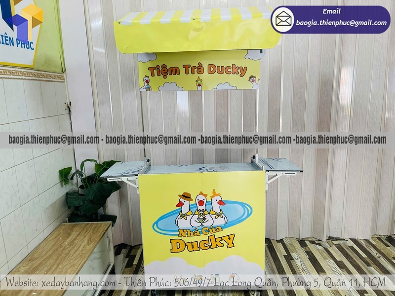 Xưởng làm xe trà sữa bán vỉa hè xếp gọn mang đi