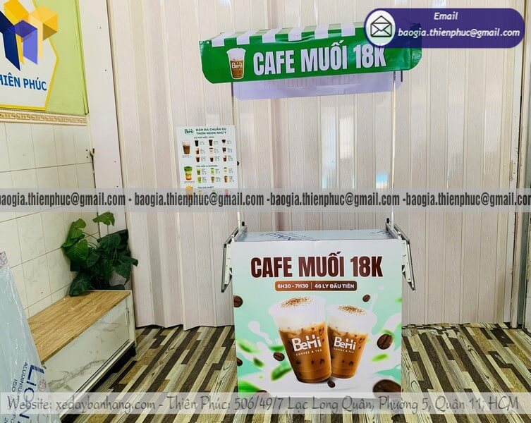Xưởng sản xuất xe cafe muối dạo lề đường lắp ráp